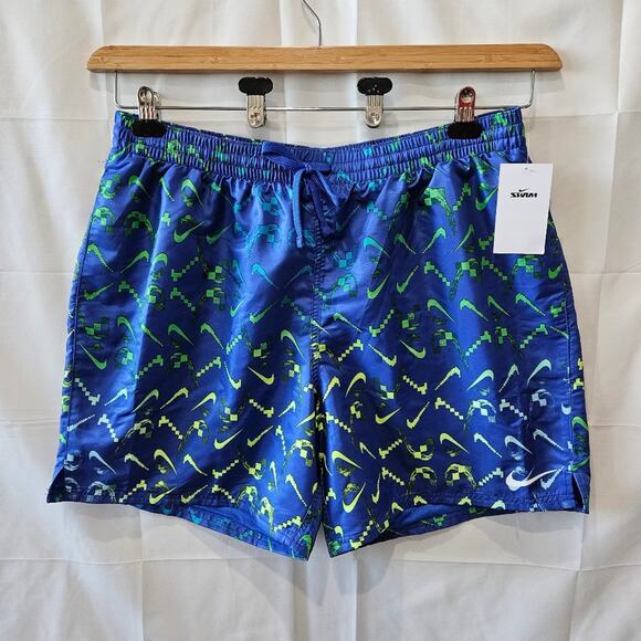 Nike Swim Shorts Blue Green Size XXL NESSD518-428 - Picture 1 of 7